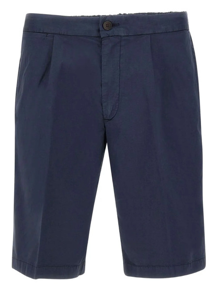  Devore Bermuda Con Pieghe - Blu 
