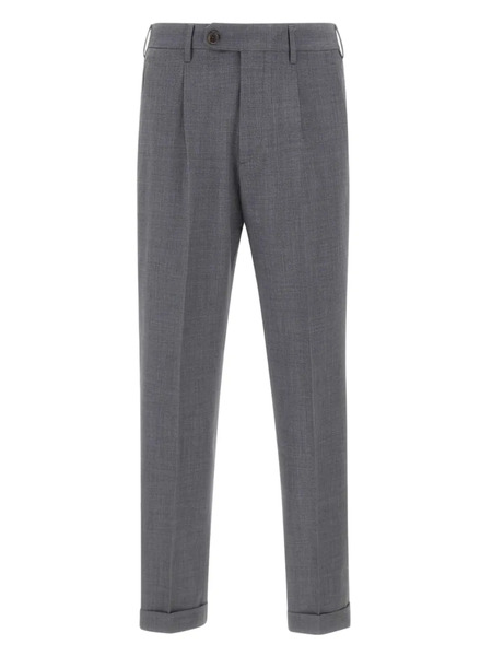  Devore Pantaloni Con Pieghe Frontali - Grigio 
