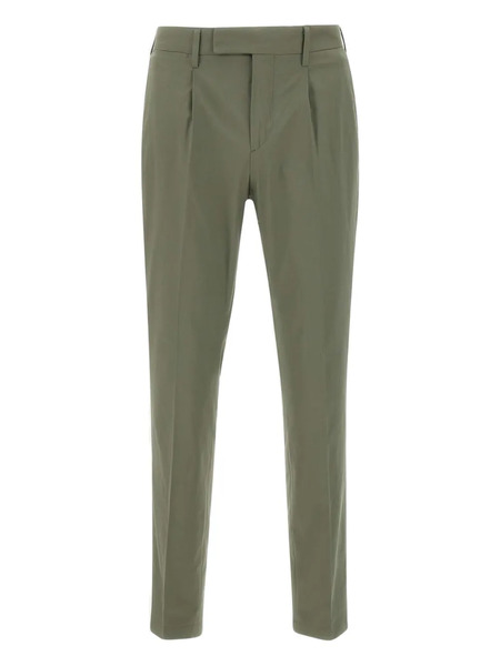  Devore Pantaloni Con Pieghe Frontali - Verde 