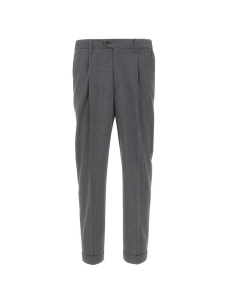  Devore Pantaloni Con Pieghe - Grigio 