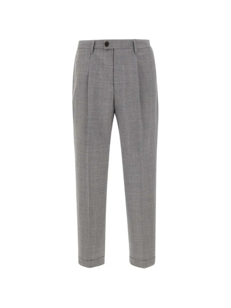  Devore Pantaloni Con Pinces - Grigio 