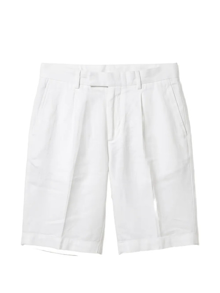 Devore Shorts Con Pieghe - Bianco 