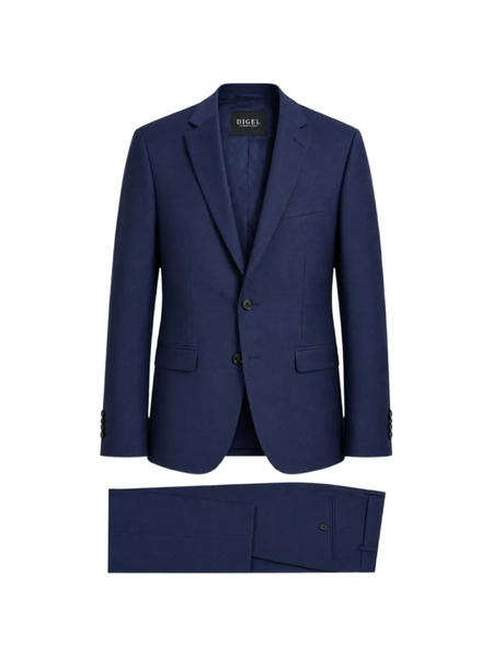  Digel Textured Single-breasted Suit - Blu 