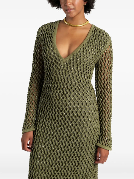  Diotima Abito Midi Con Decorazione - Verde 