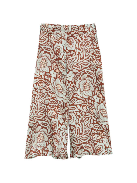  Dixie Pantaloni A Fiori - Marrone 