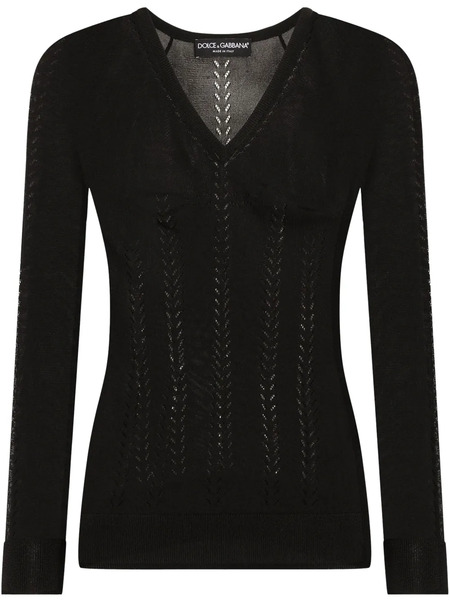  Dolce & Gabbana Maglione Traforato - Nero 