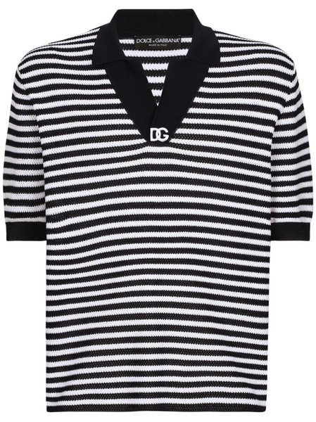  Dolce & Gabbana Polo A Righe - Blu 