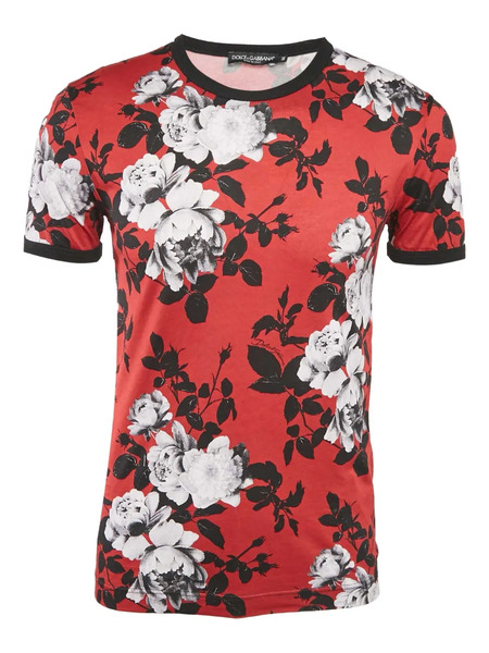  Dolce & Gabbana Pre-owned T-shirt A Fiori - Rosso 