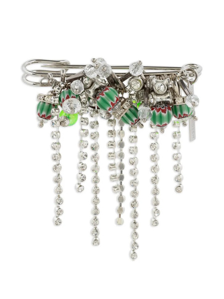  Dries Van Noten Spilla Con Perline - Argento 