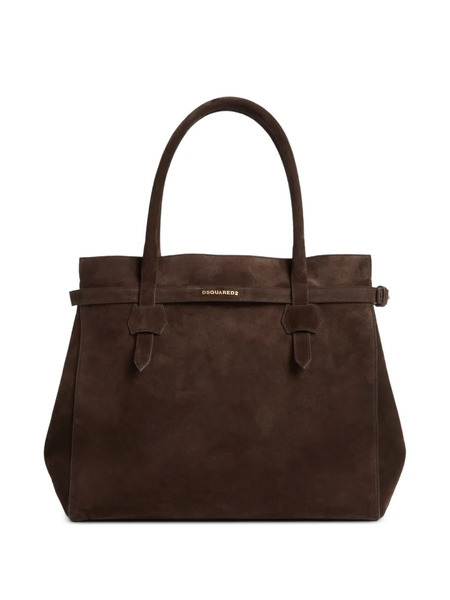  Dsquared2 Borsa Tote In Pelle Scamosciata - Marrone 