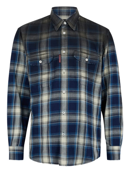  Dsquared2 Camicia A Quadri - Blu 