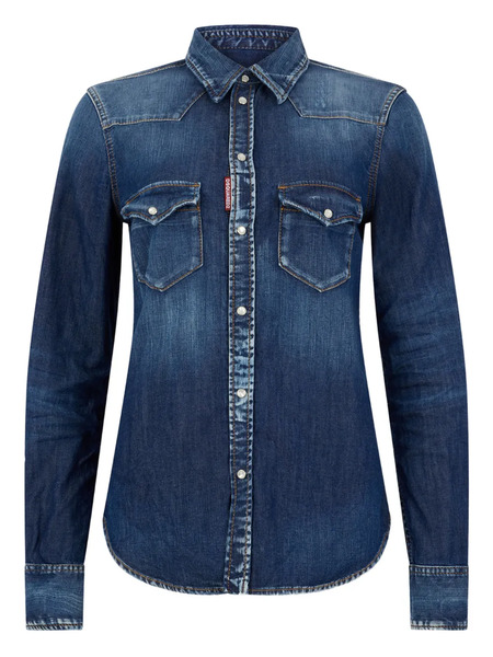  Dsquared2 Camicia Con Bottoni - Blu 