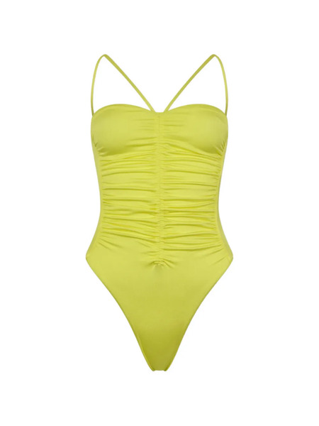  Dsquared2 Costume Intero Con Ruches - Giallo 