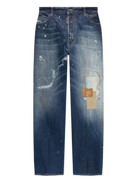  Dsquared2 Jeans Con Design Patchwork - Blu 