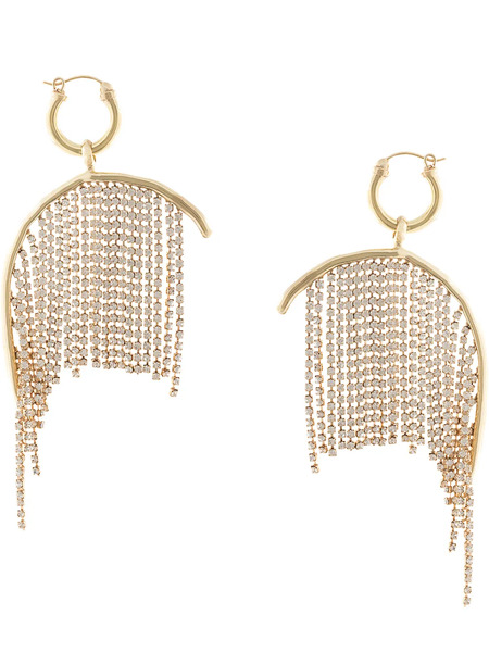  Ellery Orecchini Con Pavé Di Cristalli - Oro 