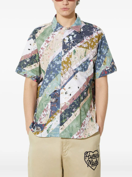  Engineered Garments Camicia Con Design Patchwork - Verde 