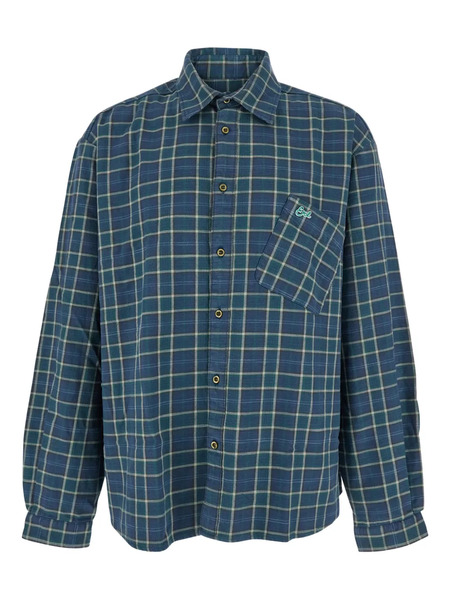  Erl Camicia A Quadri - Blu 