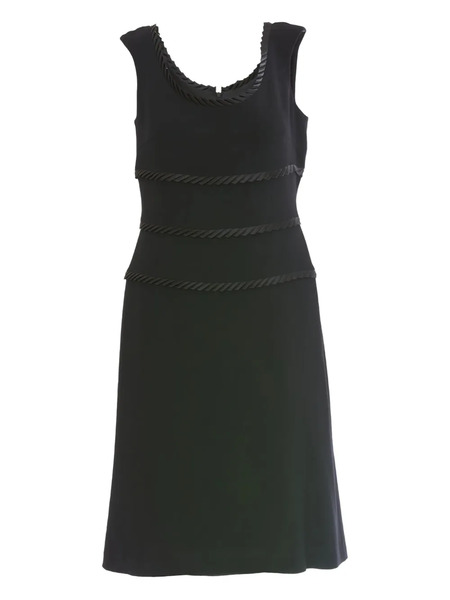  Escada Pre-owned Abito Con Ruches In Lana - Nero 