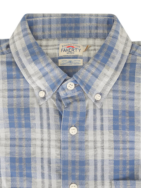  Faherty Checked Button-down Shirt - Blu 