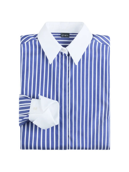  Fay Camicia A Righe - Blu 