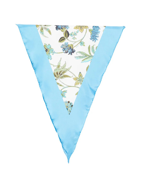  Fay Foulard Con Stampa A Fiori - Blu 