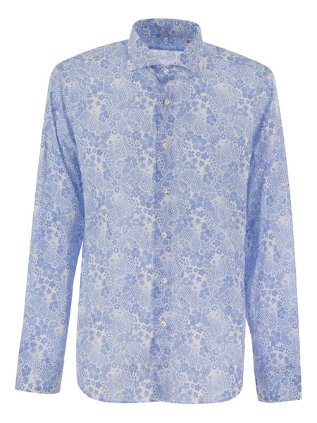  Fedeli Camicia A Fiori - Blu 