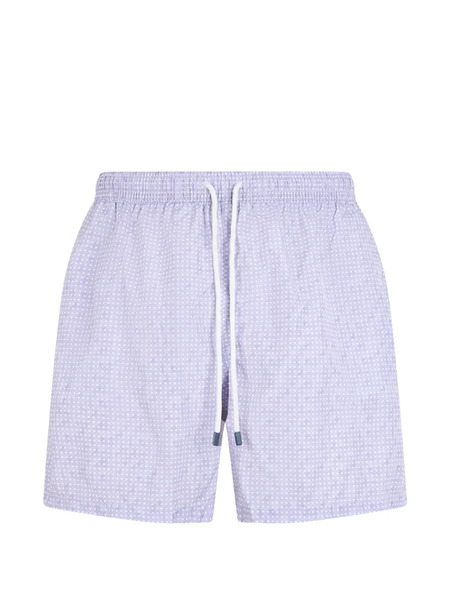  Fedeli Polka-dot Drawstring Swim Shorts - Viola 