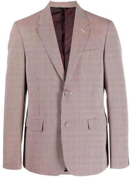  Fendi Blazer Monopetto Con Motivo Pied-de-poule - Bianco 