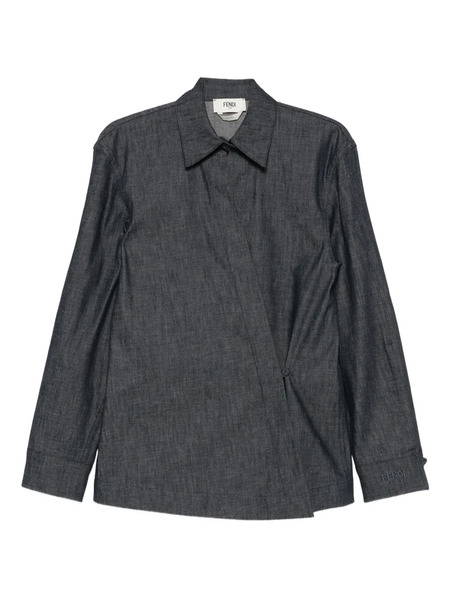  Fendi Camicia Denim A Portafoglio - Blu 