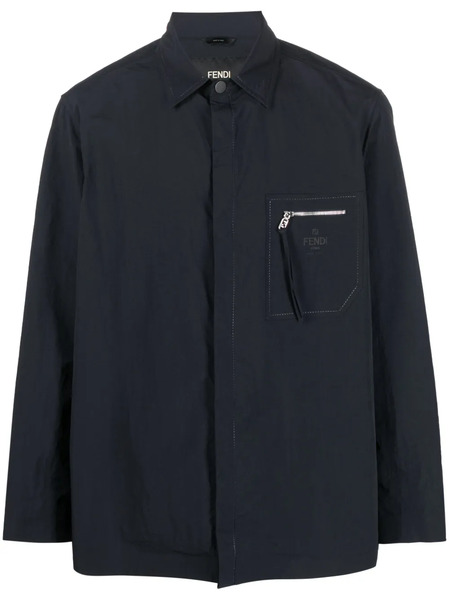  Fendi Giacca-camicia - Blu 