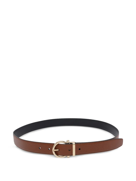  Ferragamo Cintura Reversibile Gancini - Marrone 