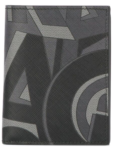  Ferragamo Printed Flat Wallet - Nero 