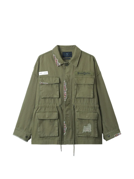  Five Cm Giacca Con Design Patchwork - Verde 