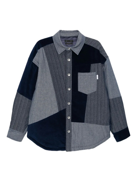  Five Cm Giacca Denim Con Design Patchwork - Blu 
