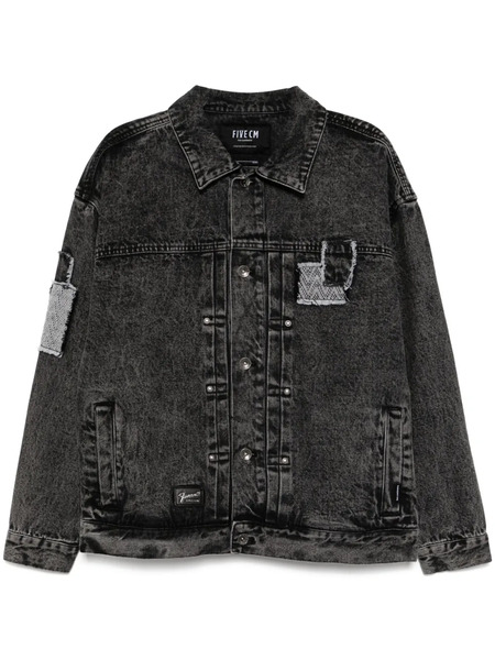  Five Cm Giacca Denim Con Design Patchwork - Grigio 
