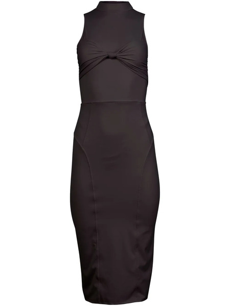  Fleur Du Mal Abito Midi In Jersey Con Nodo - Nero 