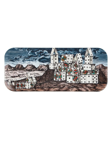  Fornasetti Guantiera 'carte Col' - Blu 