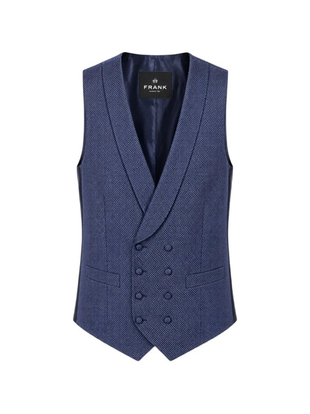  Franks Double-breasted Waistcoat - Blu 