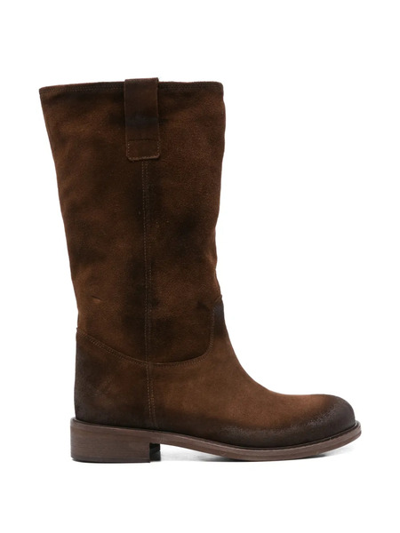  Gisel Moire Stev Suede Boots - Marrone 