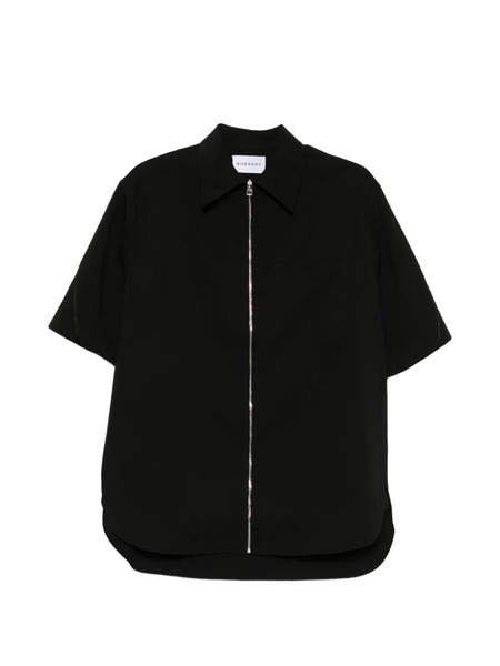  Givenchy Camicia A Maniche Corte Con Zip - Nero 