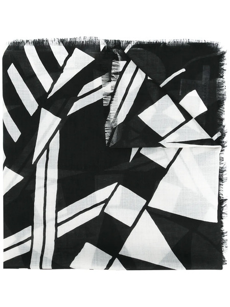  Givenchy Geometric Pattern Scarf - Nero 