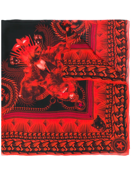  Givenchy Patterned Scarf - Rosso 