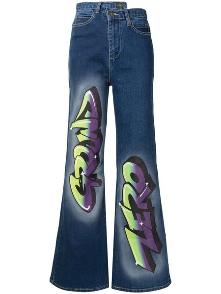  Ground Zero Jeans Svasati Con Logo - Blu 