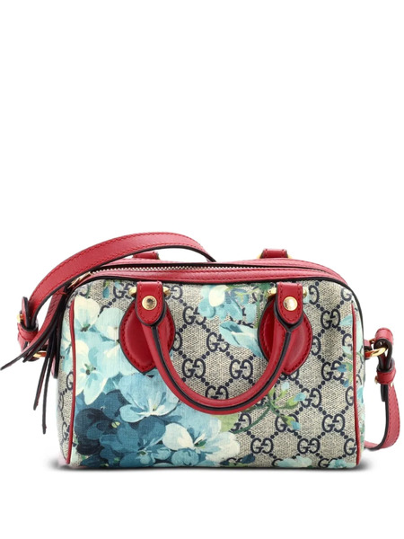  Gucci Pre-owned Borsa A Spalla Boston Nano Convertibile In Tela Cerata Gg Con Stampa A Fiori - Multicolore 