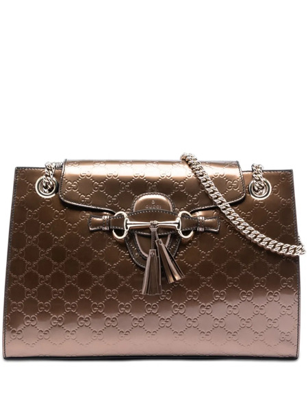  Gucci Pre-owned Borsa A Spalla Guccissima Emily Grande 2016-2025 - Marrone 