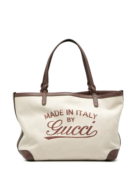  Gucci Pre-owned Borsa Tote Craft In Tela 2000-2015 - Marrone 