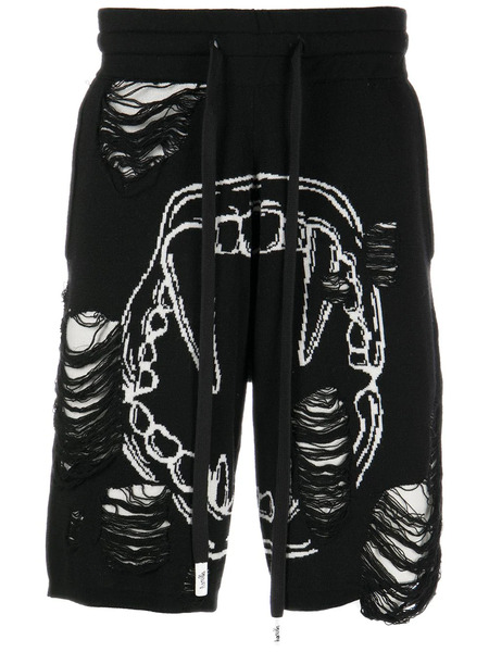  Haculla Shorts Sportivi Con Effetto Vissuto - Nero 