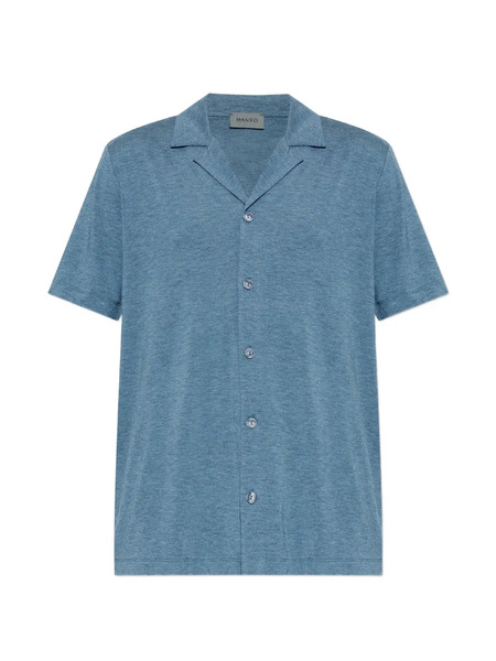 Hanro Camicia Con Bottoni - Blu 