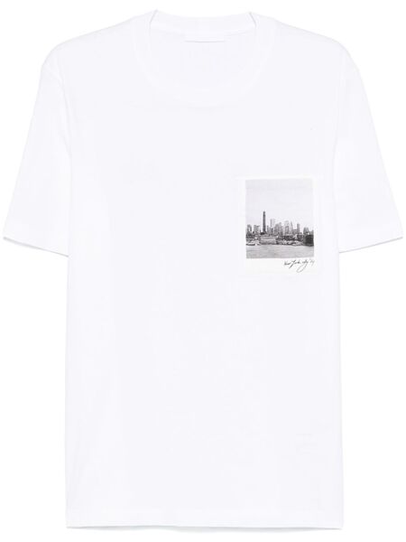  Helmut Lang T-shirt Skyline Postcard - Bianco 