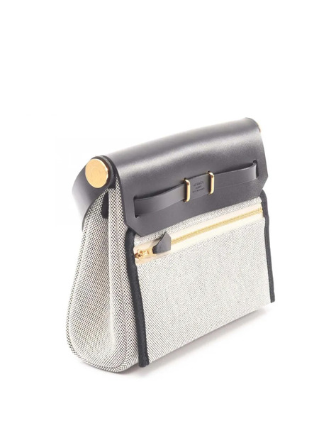  Hermès Pre-owned Borsa A Tracolla Military Herbag 20 In Tela Toile E Pelle Vache Hunter 2021-2026 - Grigio 